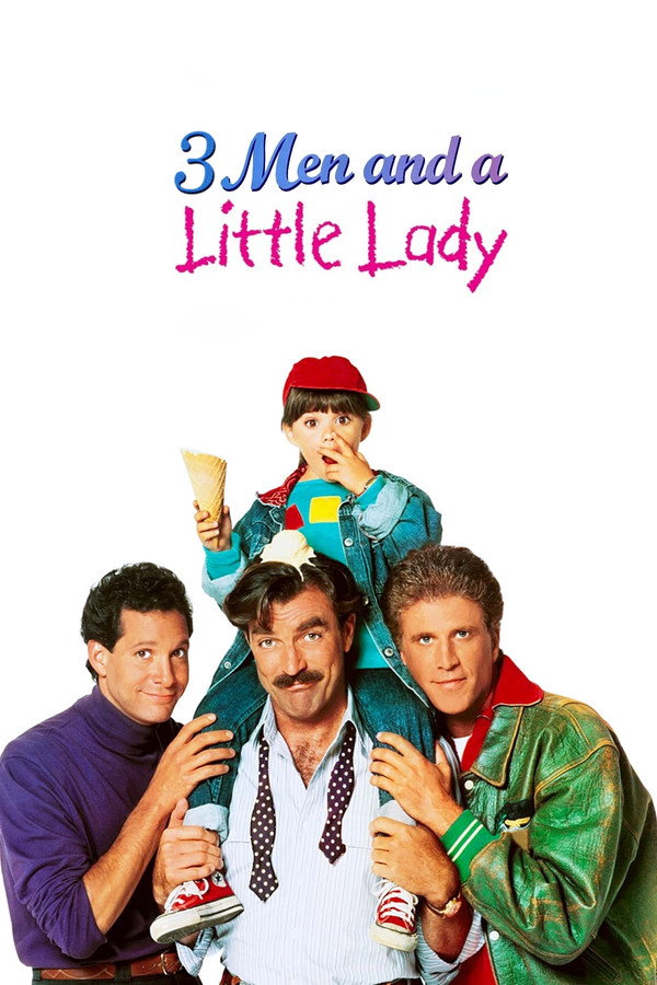 Tre män och en liten tjej
